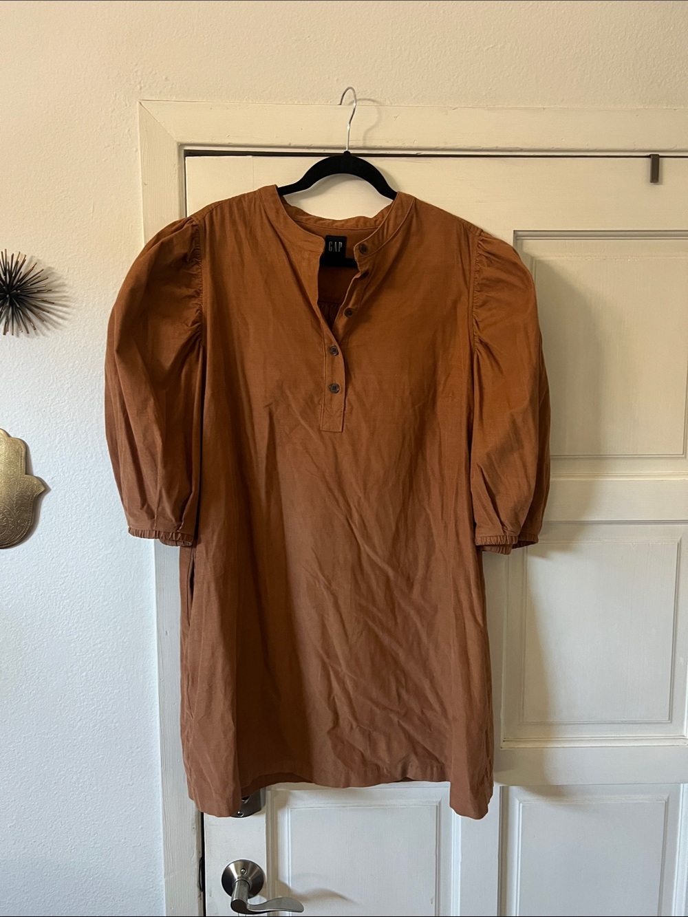 GAP Women’s Corduroy Puff Sleeve Mini Dress